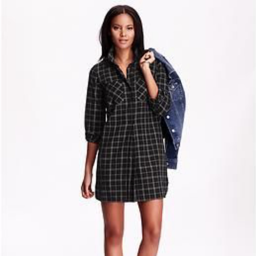 Old Navy Plaid Shirtdress